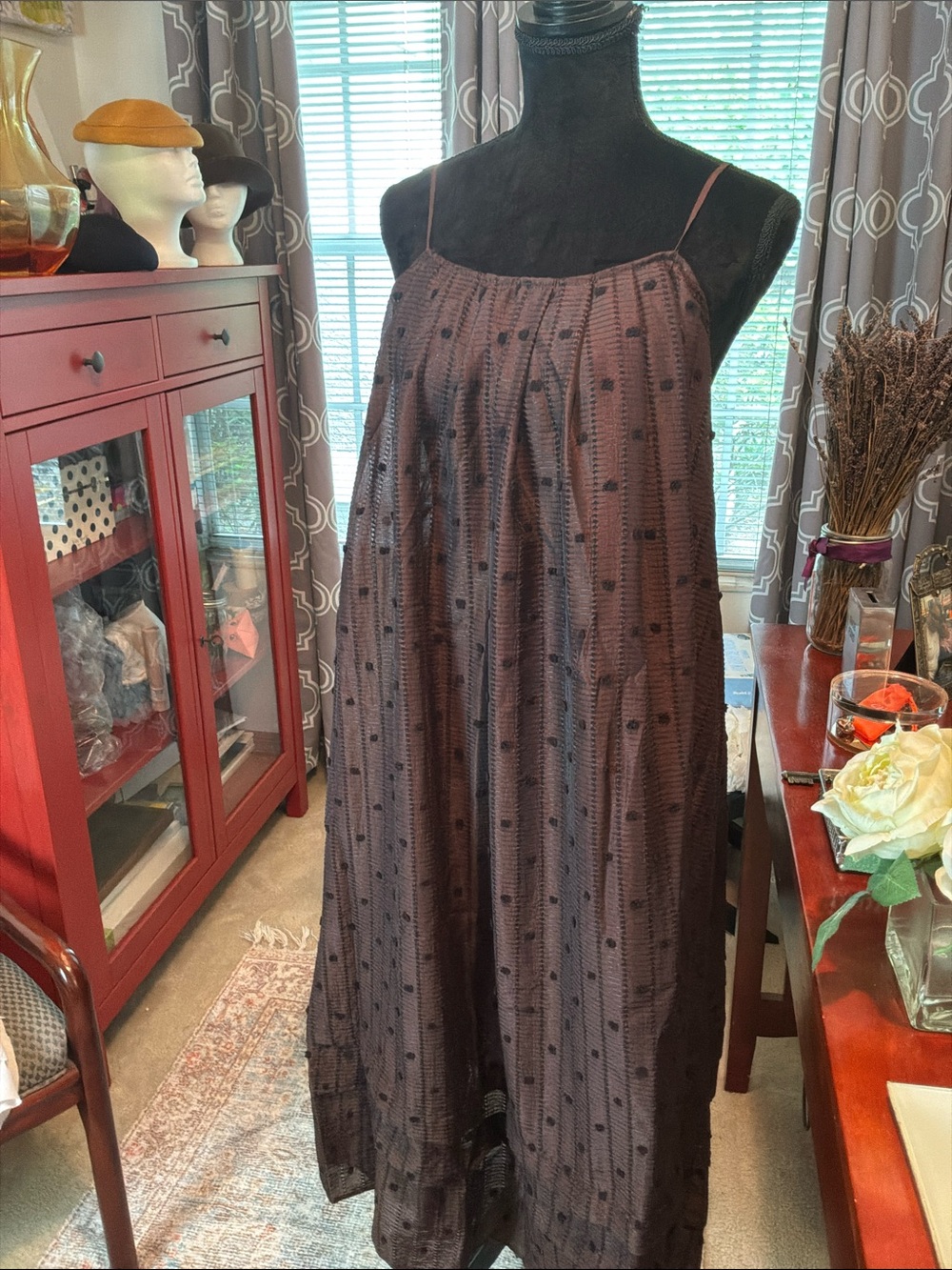 J.Crew Shift midi dress in textured dot - Picture 6 of 7